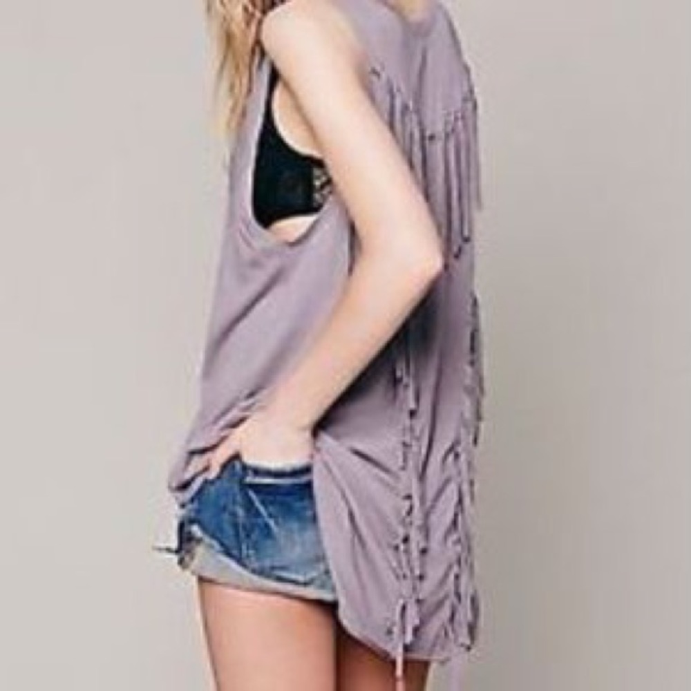 Free People Nuit Luna Fringe Tank XS - Picture 2 of 4